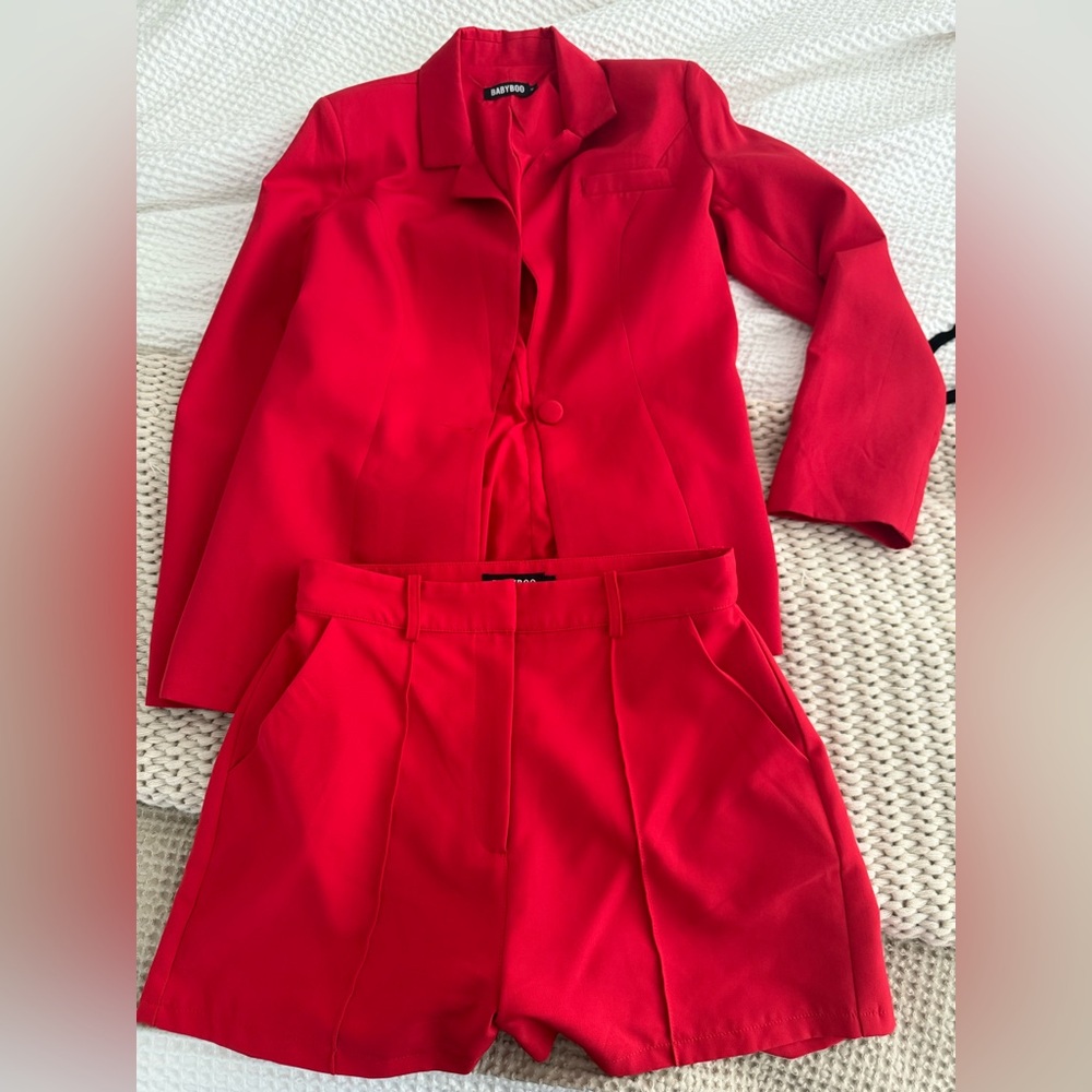 2 PIECE RED SUIT